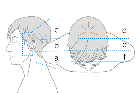 手の上でシャンプーを良く泡立て髪を包み込むように